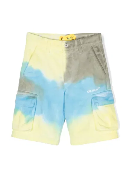 Szorty cargo dziecięce Off-white białe