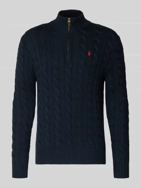 Dzianinowy sweter Polo Ralph Lauren szary
