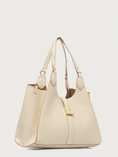 U.S. Polo Assn. geantă shopper pentru femei cu imitație de piele MARGARET bej