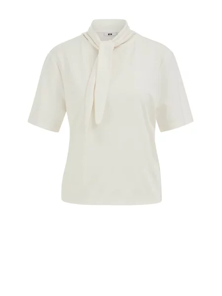 WE Fashion Tricou murdar alb