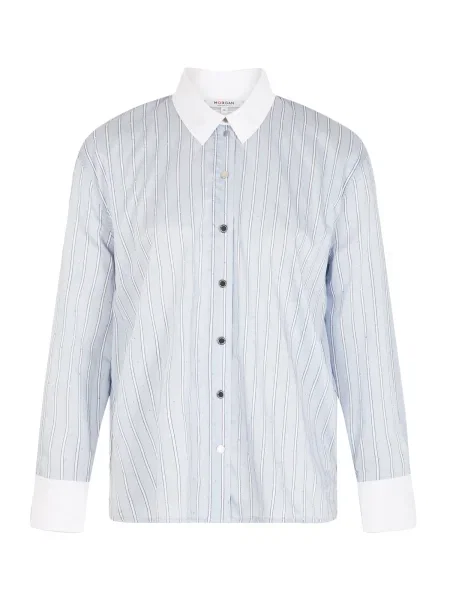 Morgan Bluză CHEMISE albastru deschis / negru alb