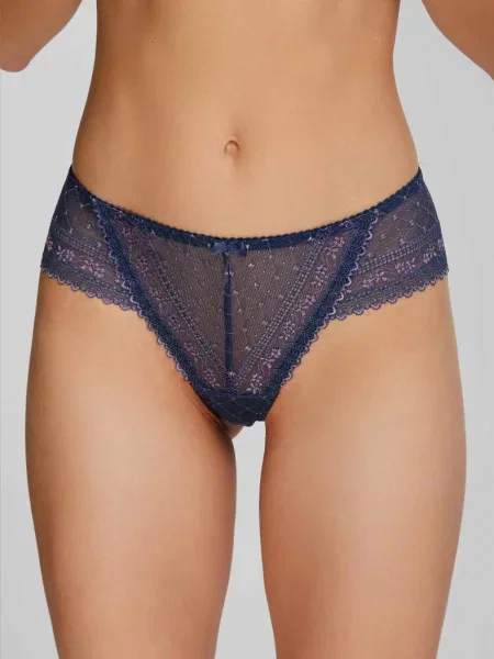 Кружевные трусики бразилиана BRAZILIANA LACE сині