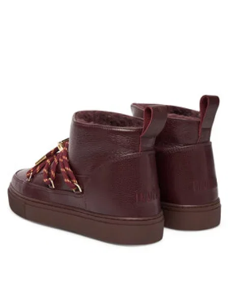 Inuikii Škornji za sneg Full Leather Gloss Bordo rdeča