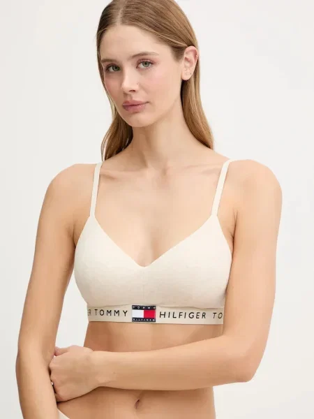 Сутиен Tommy Hilfiger с изчистен дизайн бежово
