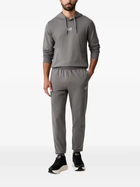 Hoodie Ea7 Emporio Armani με σχέδιο γκρι