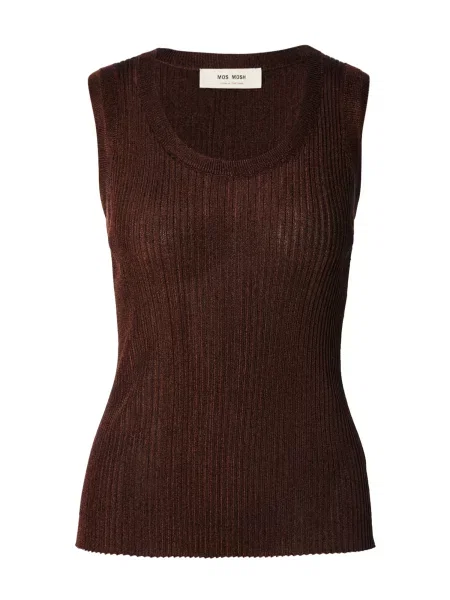 MOS MOSH Top brodat castaniu