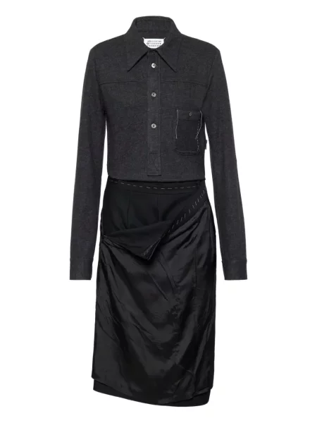 Rochie maxi Maison Margiela până la genunchi de costum negru