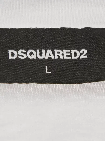 Μπλούζα Dsquared2 με αυτόγραφο λευκό