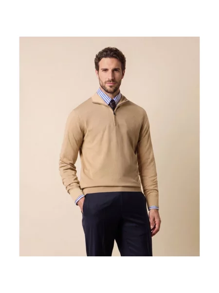 Kardigan Brooks Brothers wełniany brązowy