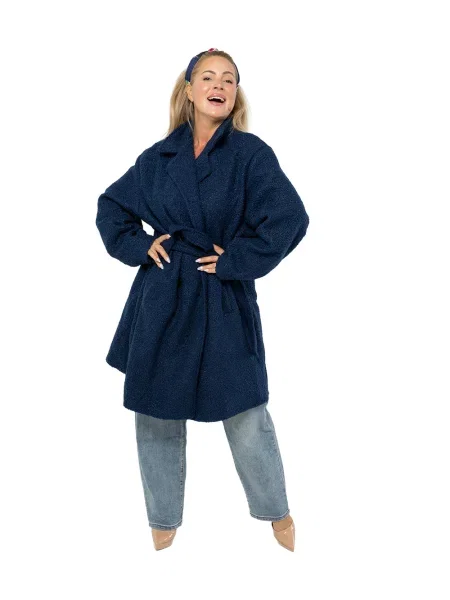 Bukiecik płaszcz Pri teddy niebieski