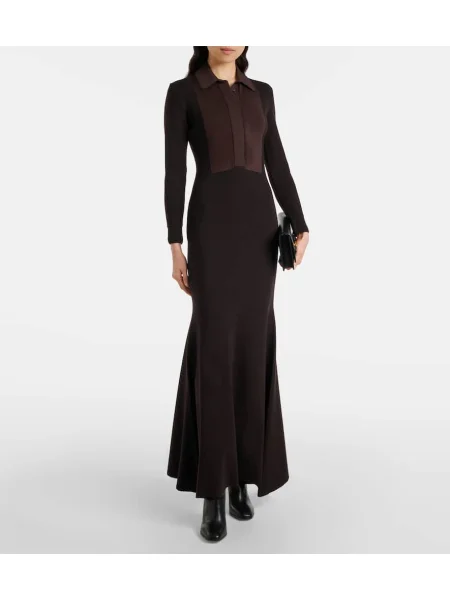 Rochie Tom Ford de lână de costum maro