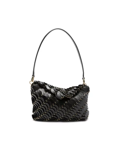 Kopertówka Rabanne skórzana czarna