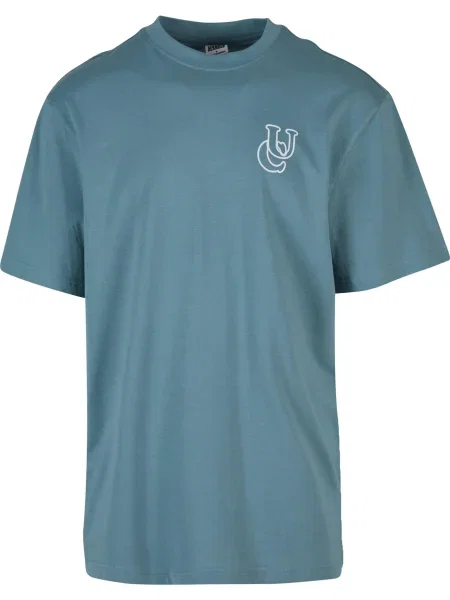 Urban Classics Tricou Shiny albastru / albastru porumbel alb