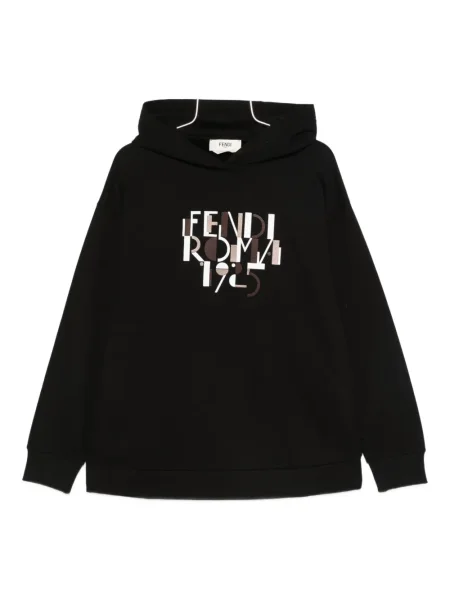 Hanorac cu glugă Fendi cu imagine negru