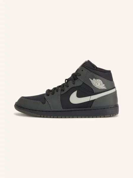 Jordan Kotníkové Tenisky Air Jordan 1 Mid Utility / světle šedá / tmavě šedá černá