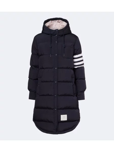 Kabát Thom Browne s kapucí modrý