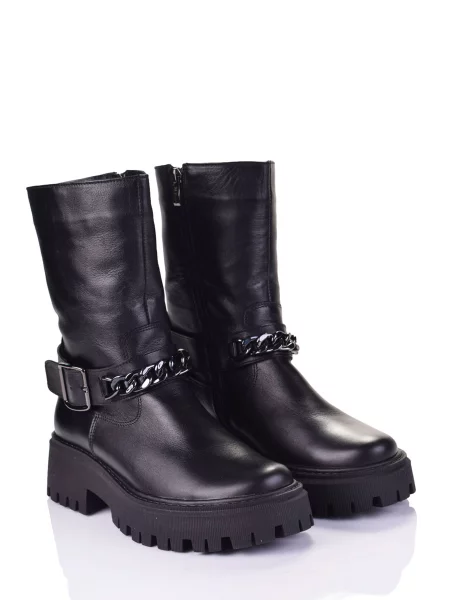 Кожаные ботинки Marco Piero черные