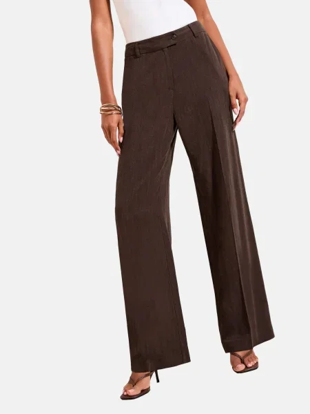 Friends Like These Pantaloni cu dungă ciocolatiu