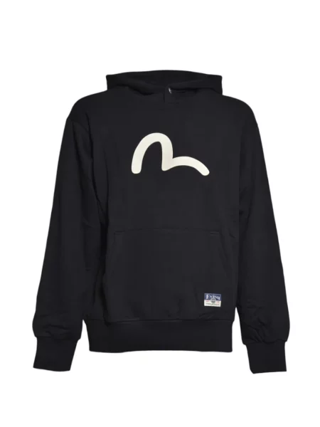 Hanorac cu glugă Evisu cu imagine negru