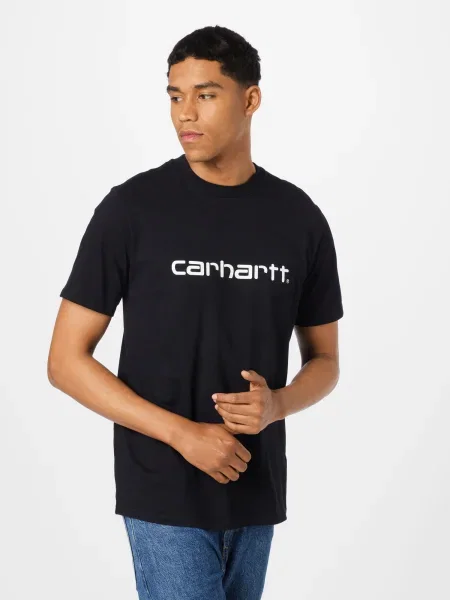 Tricou Carhartt WIP S/S Script T-Shirt Black/ White M alb
