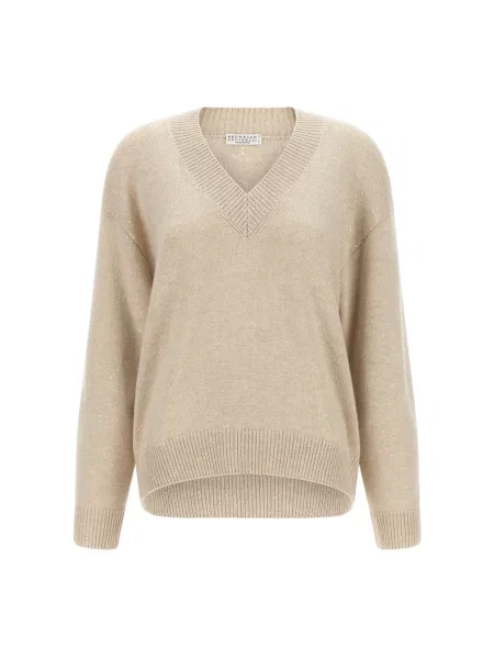 Sweter Brunello Cucinelli beżowy