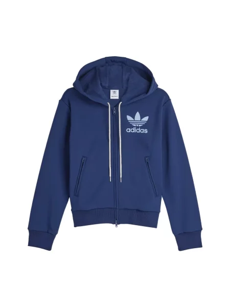 Bluza z kapturem Adidas elegancka do biegania niebieska