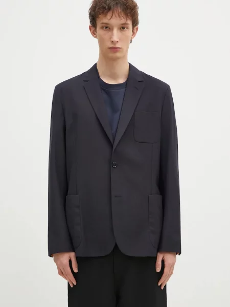 Paul Smith blézer gyapjú keverékből sötétkék