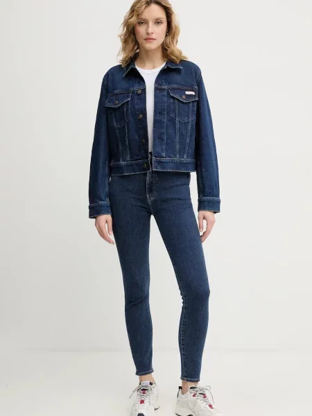 Calvin Klein Jeans Blugi Bleumarin Skinny Fit albastru