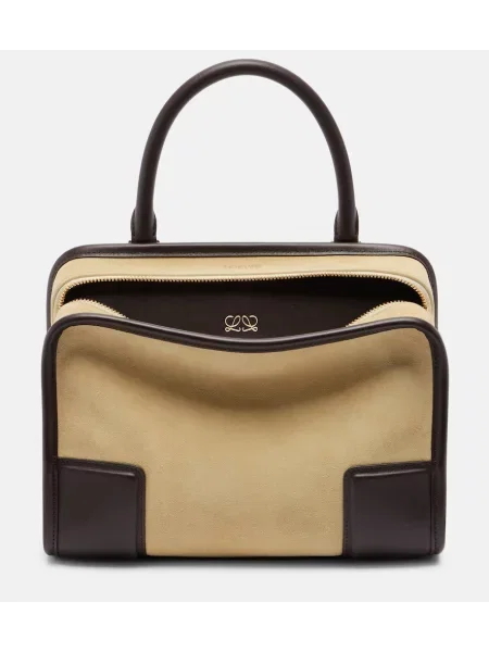 Top Loewe din piele de căprioară bej