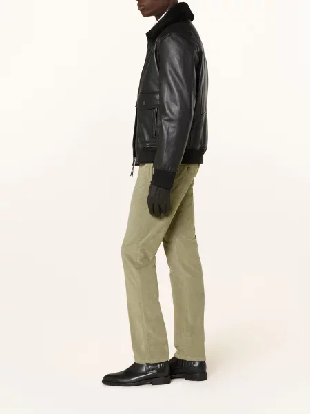 Windsor. Sametové Chino Kalhoty Cino Slim Fit tmavě zelená