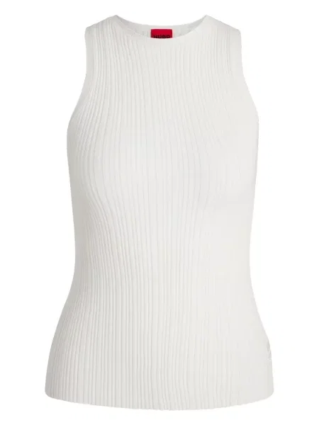 Top Hugo tricotate alb