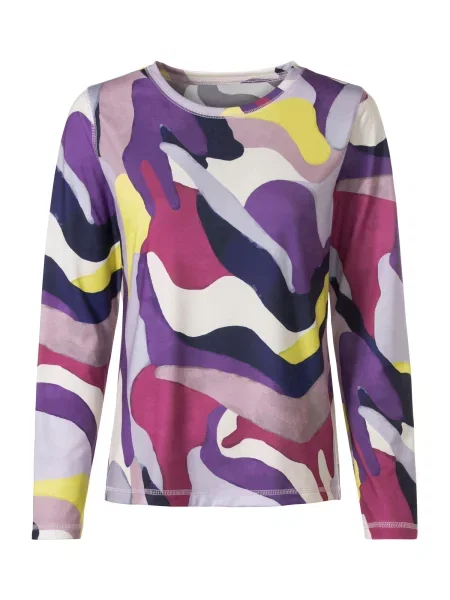 Heine Tricou lila / roz / negru alb