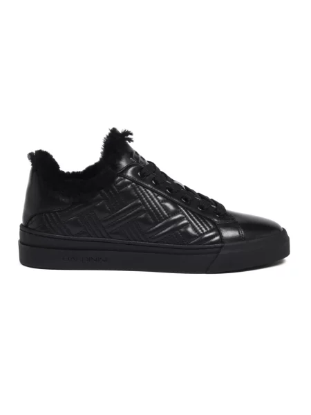 Sneakersy Baldinini skórzane pikowane czarne