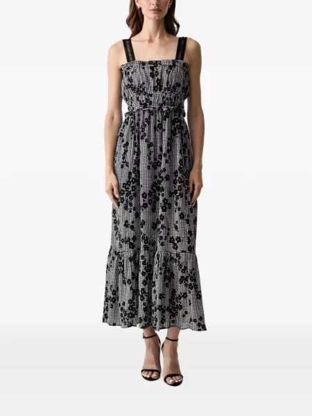 Rochie maxi Morgan cu model floral cu imagine negru