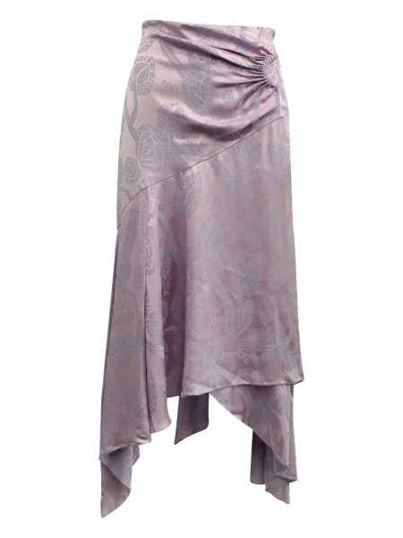 Spódnica Peter Pilotto w kwiatki żakardowa asymetryczna różowa