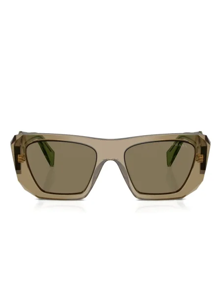 Ochelari de soare Prada Eyewear cu imprimeu geometric maro