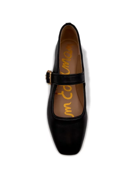 Balerini Sam Edelman cu cataramă cu bretele negru