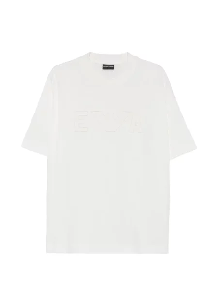 Tricou Emporio Armani cu autograf alb