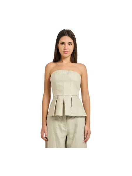 Bluzka Armani Exchange dzwony beżowa