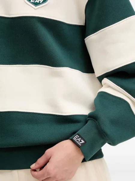 Суитчър Ea7 Emporio Armani на райета зелено