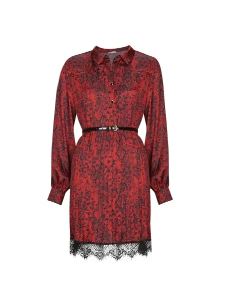 Mini obleka Liu Jo bordo