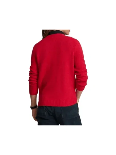 Sweter Polo Ralph Lauren wełniany z logo czerwony