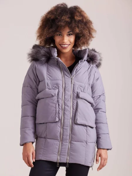 Geacă cu puf Yups gri