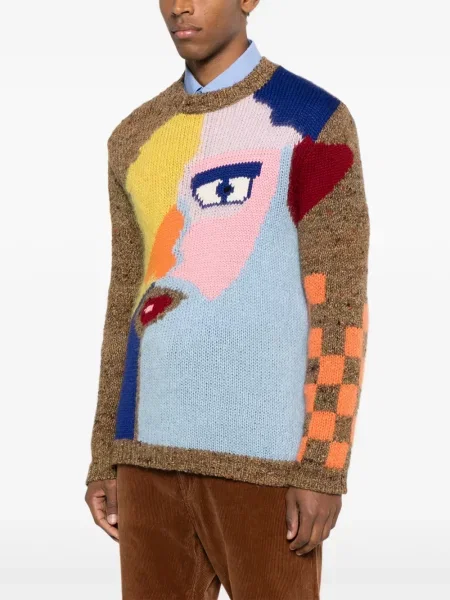Pulover Walter Van Beirendonck tricotate maro