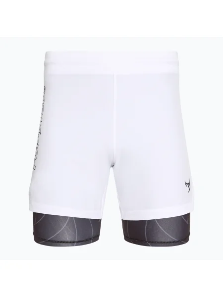 Мъжки шорти за тренировка FUMETSU Icon Dual Layer Fight white бяло
