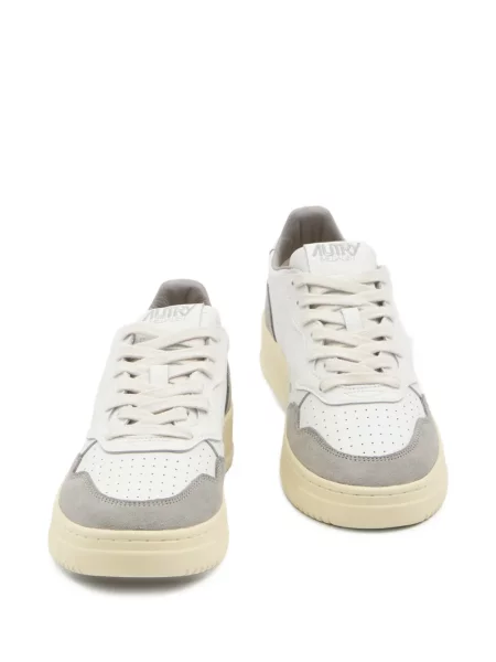 Sneakerși Autry din piele de căprioară alb