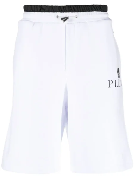 Pantaloni scurți Philipp Plein cu autograf alb