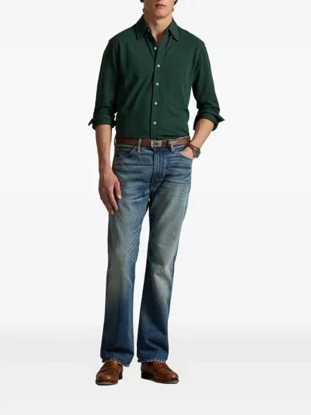Ριγέ polo Polo Ralph Lauren με κουκούλα με αυτόγραφο λευκό