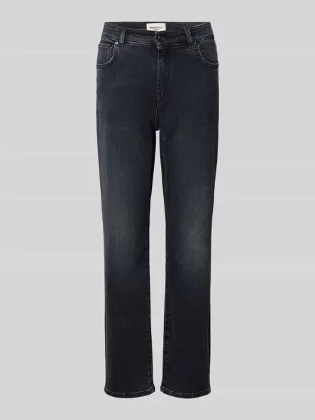 Jeansy o kroju slim fit z mieszanka bawełny model LANA' Weekend Max Mara czarne