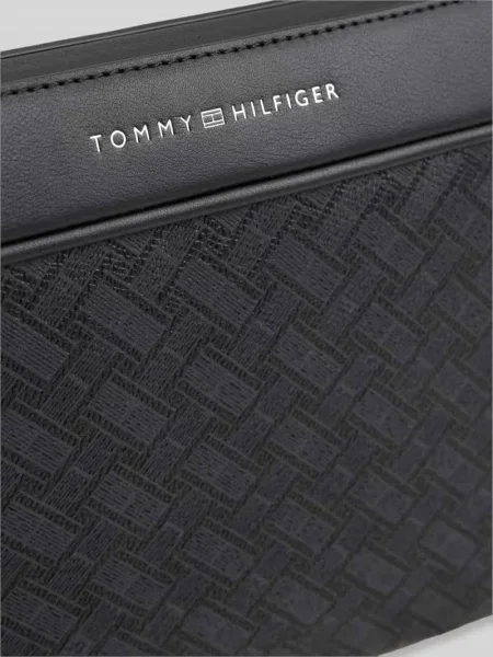 „Kulturbeutel/ kosmetyczka z napisem z logo model MODERN MONOGRAM POUCH'“ Tommy Hilfiger czarna